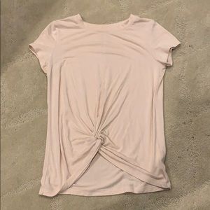 Light Pink Tie Tee Shirt